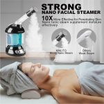 Facial Steamer - DENFANY Nano Ionic Face Steamer with Extendable 360° Rotatable Arm - Portable Facial Steamer for Personal Care Use at Home or Salon (Blue) - Image 2